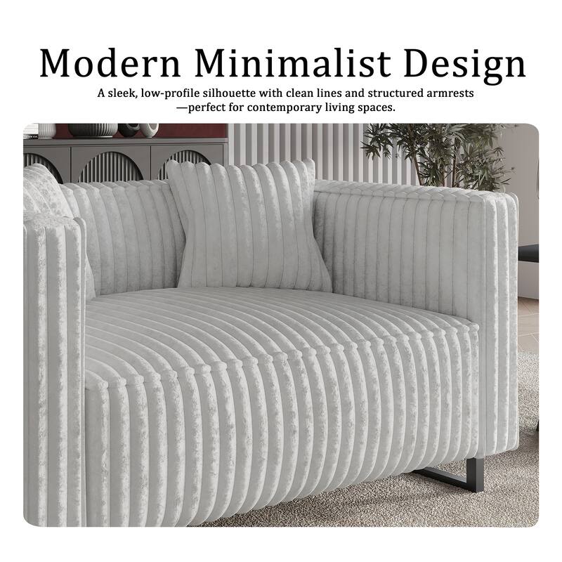 CraftPorch Mid Century Modern 2- Pieces Upholstered Living Room Set