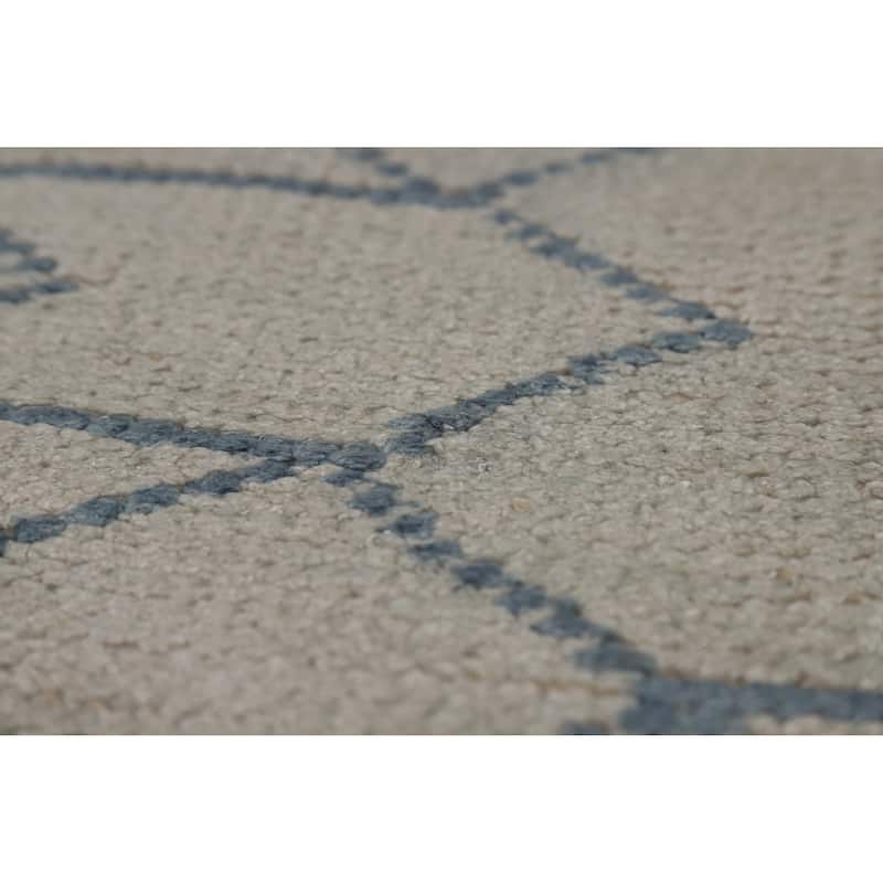 Contemporary Moroccan Oriental Area Rug Handmade Wool Carpet - 5'0" x 7'11"