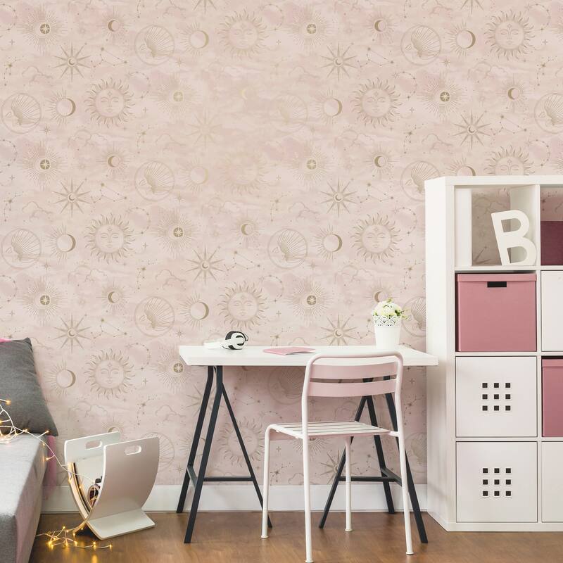 Advantage Mystic Pink Celestial Wallpaper