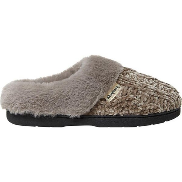 women's dearfoams chenille knit clog slippers