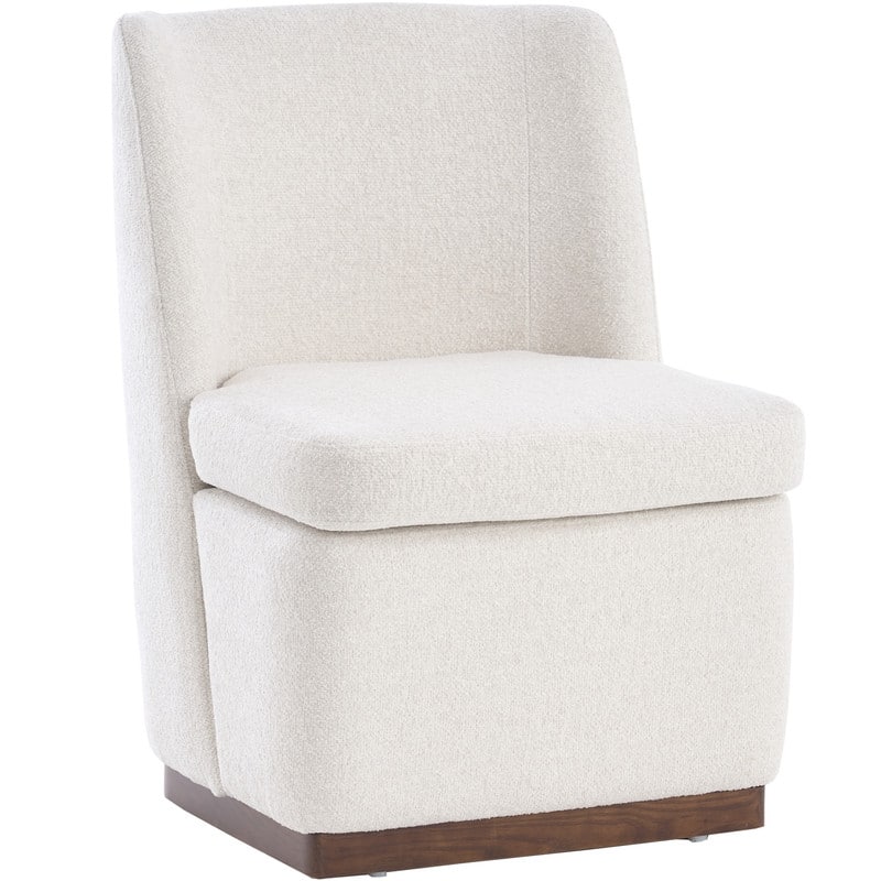 Modern Upholstered Accent Chair with Back for Dining Room, Living Room, Bedroom - Beige