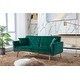 preview thumbnail 30 of 70, Velvet Upholstered Tufted Loveseats Sleeper Sofa With Rose Golden Legs