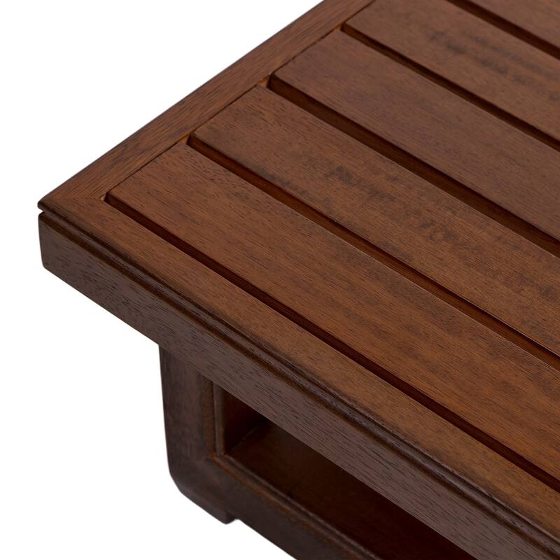 Square Teak Wood Outdoor Patio Side Table