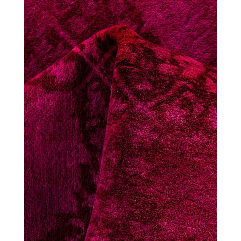 Fine Vibrance One-of-a-Kind Hand-Knotted Area Rug - Pink, 6' 3" x 8' 10" - 6' 3" x 8' 10"