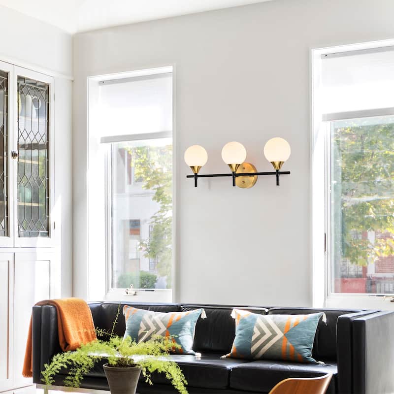 Aeneas 23 Inch Brass Finish Wall Sconces with 3-Light