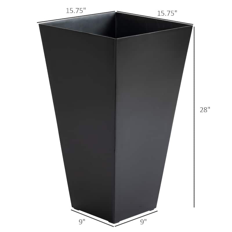 Outsunny Set of 3 Tall Planters with Drainage Hole