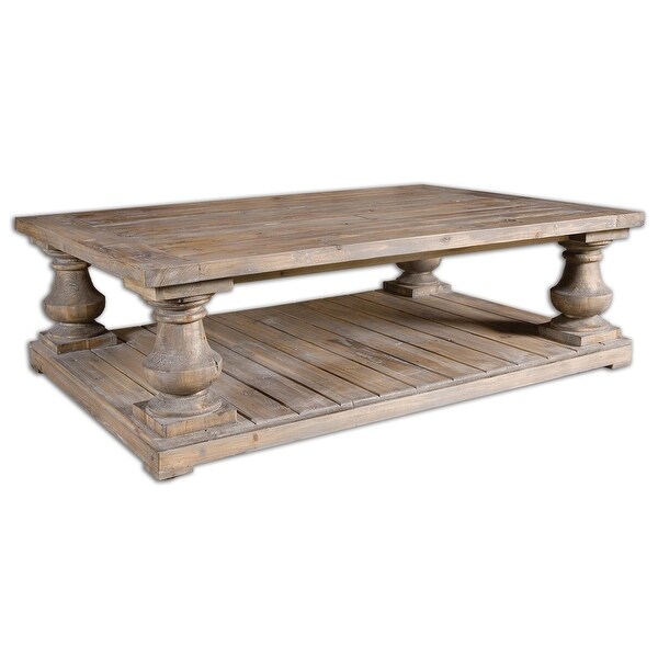 60 Carlough Rustic Stone Gray Salvaged Fir Wood Rectangular 60 Carlough Rustic Stone Gray Salvaged Fir Wood Rectangular Coffee Table Brown