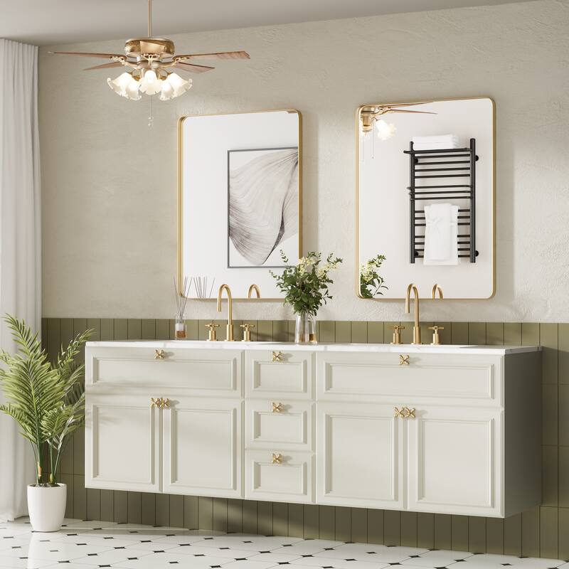 Rectangle Bathroom Vanity Mirror with Metal Frame(Vertical/Horizontal)