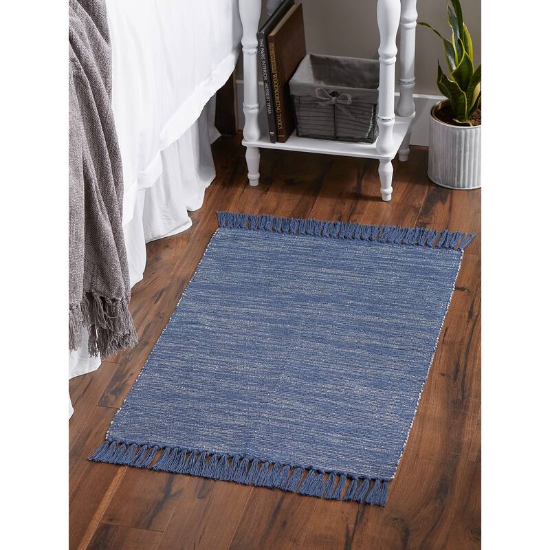 DII Gray and Off White 2-Tone Ribbed Rug 2x3 Ft - 24.0 In. L X 36.0 In. W X 0.2 In. H