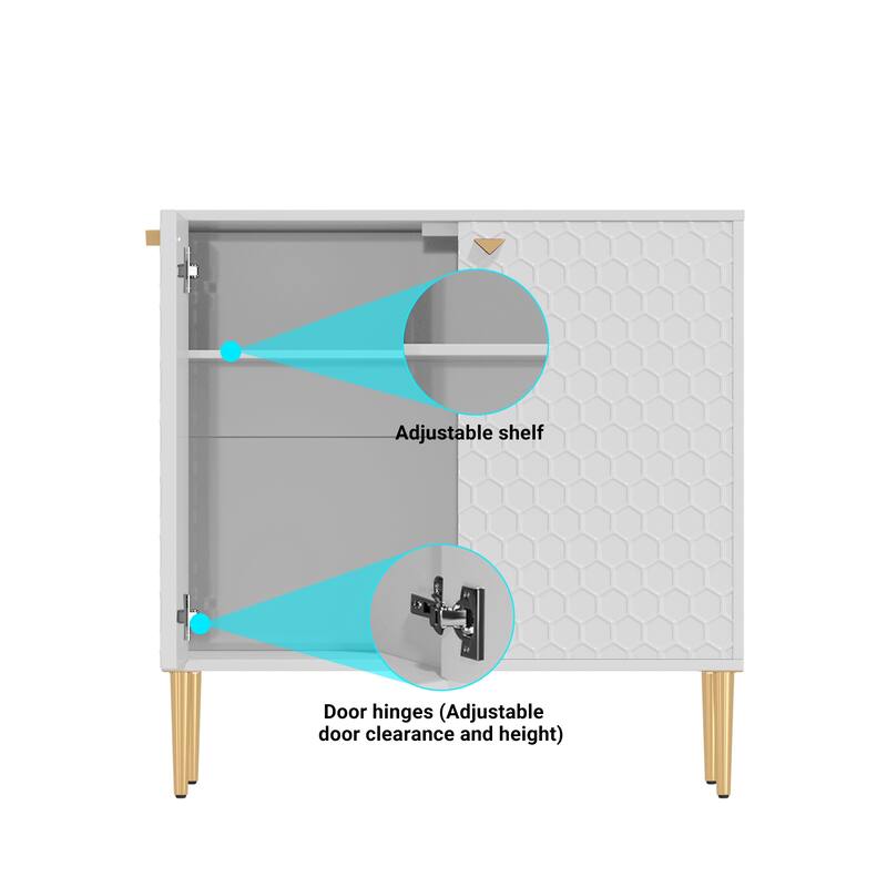 2 Door Blue Locker Accent Cabinet