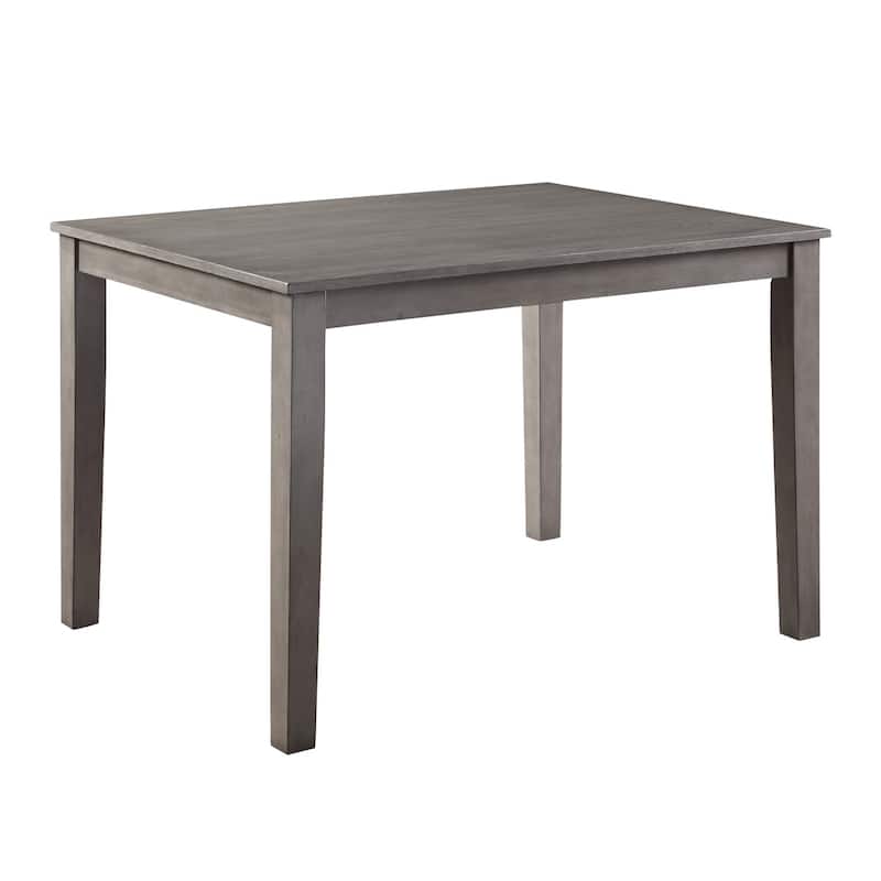 Owen 5 Piece Dining Set with Table and 4 Chairs, Brown Polyester, Gray Wood