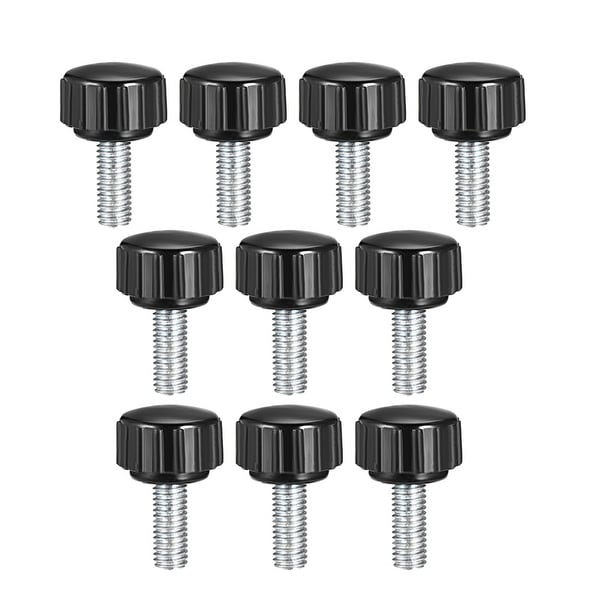 M5x15mm Male Thread Knurled Clamping Knobs Grip Thumb Screw on Type 10 Pcs