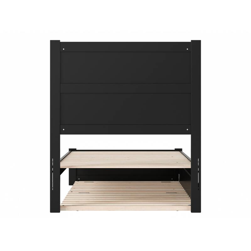 Aveline Wood Platform Bed with Matching Footboard & Trundle