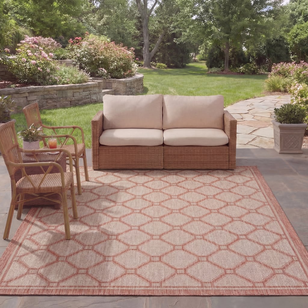 SAFAVIEH Courtyard Lydie Indoor/ Outdoor Waterproof Patio Backyard Rug
