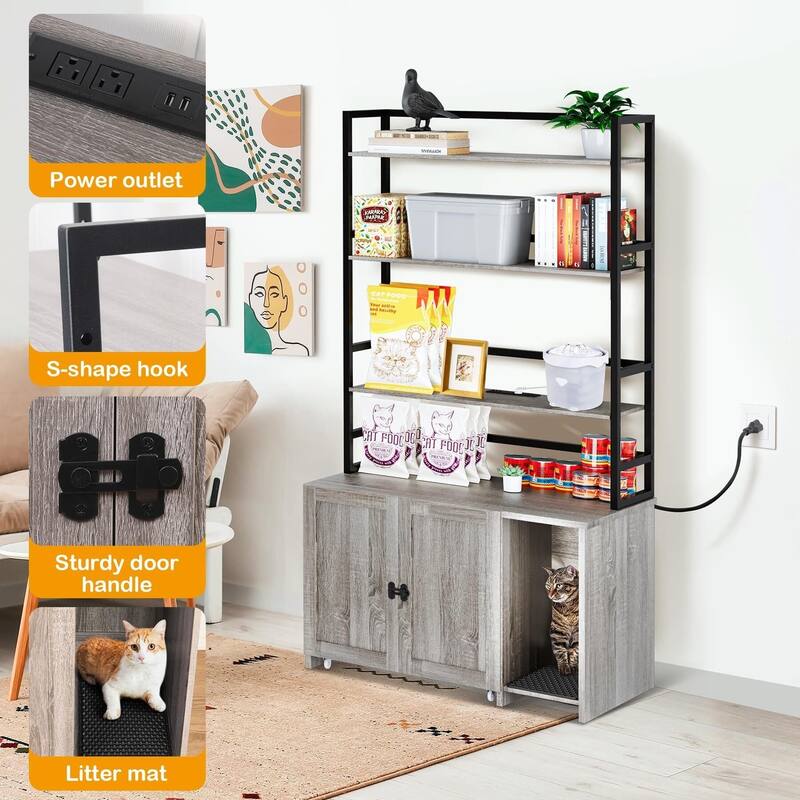 Cat Litter Box Enclosure Push-Pull Chassis