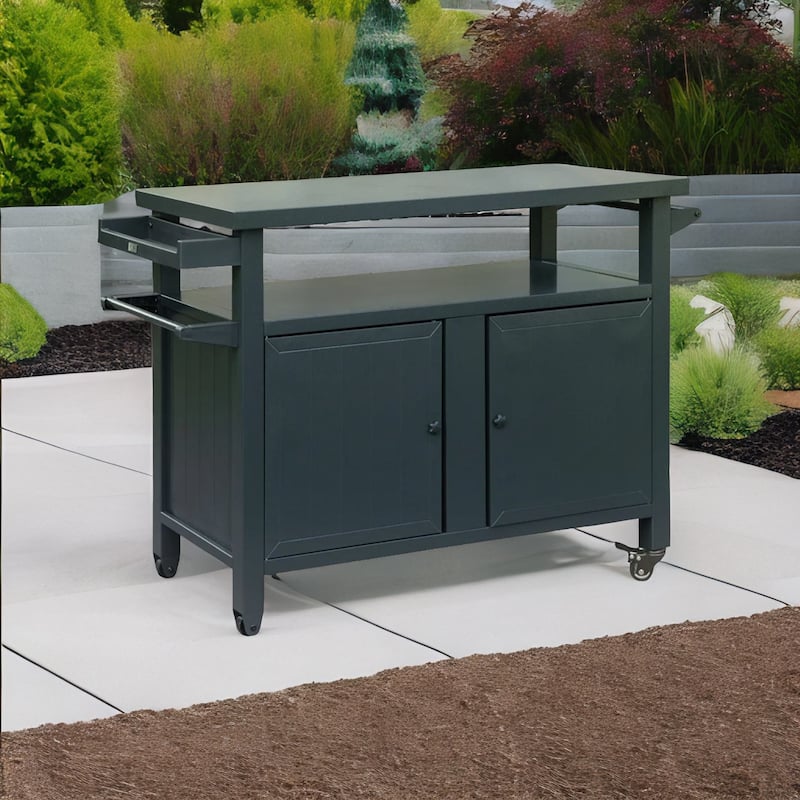 Grill Carts Outdoor Storage Cabinet with Wheels,Kitchen Island