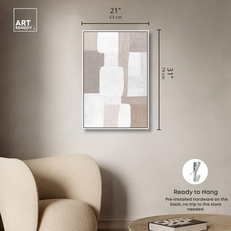 Stucco Squares II Canvas by Art Remedy
