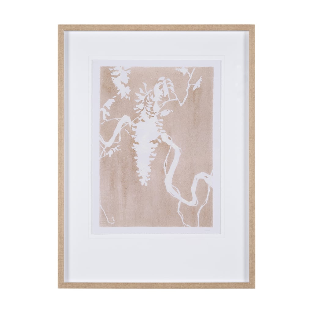 Flower Silhouette-Wisteria Framed Art Print