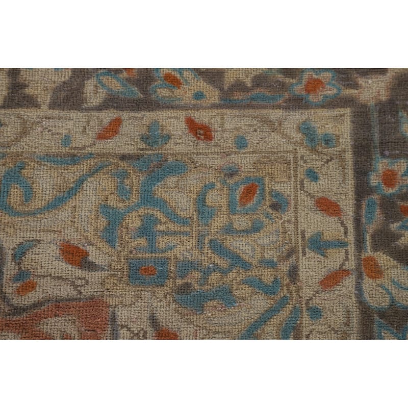 Traditional Najafabad Persian Vintage Rug Hand-Knotted Wool Carpet - 6'11"x 10'5"