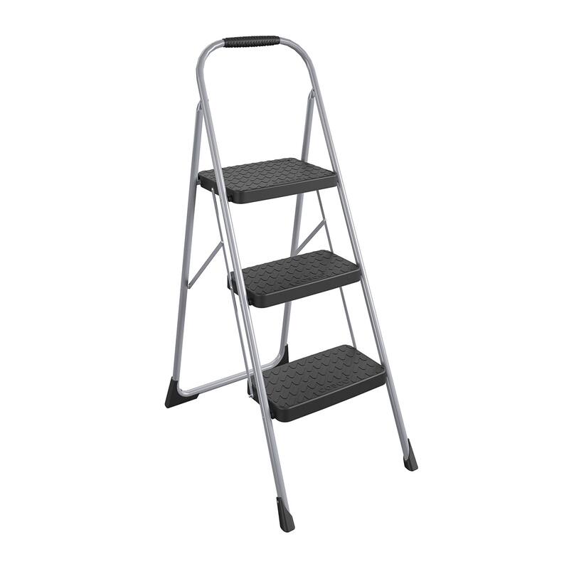 COSCO 3-Step Big Step Folding Step Stool - 3 Step - Black
