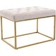preview thumbnail 50 of 74, Upholstered Tufted Velvet Ottoman, Modern End of Bed Bench with Golden Metal Frame, Entryway Footrest Stool