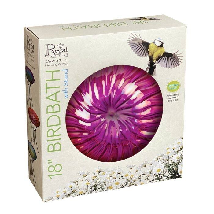 18 Birdbath with Stand - Wave