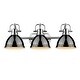 preview thumbnail 15 of 20, Golden Lighting Duncan 3 Light 25" Wide Bathroom Vanity Light Black