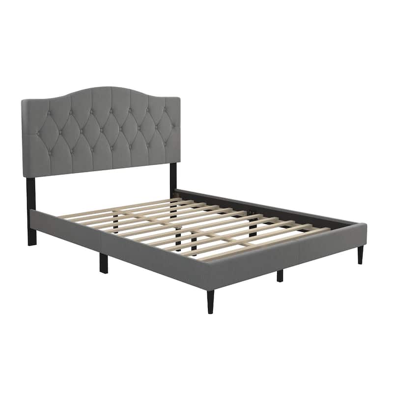 Mason Tufted Upholstered Platform Bed - Bed Bath & Beyond - 38286359