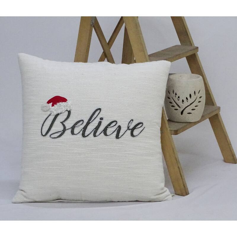 VIbhsa 20" x 20" Christmas Throw Pillow with text