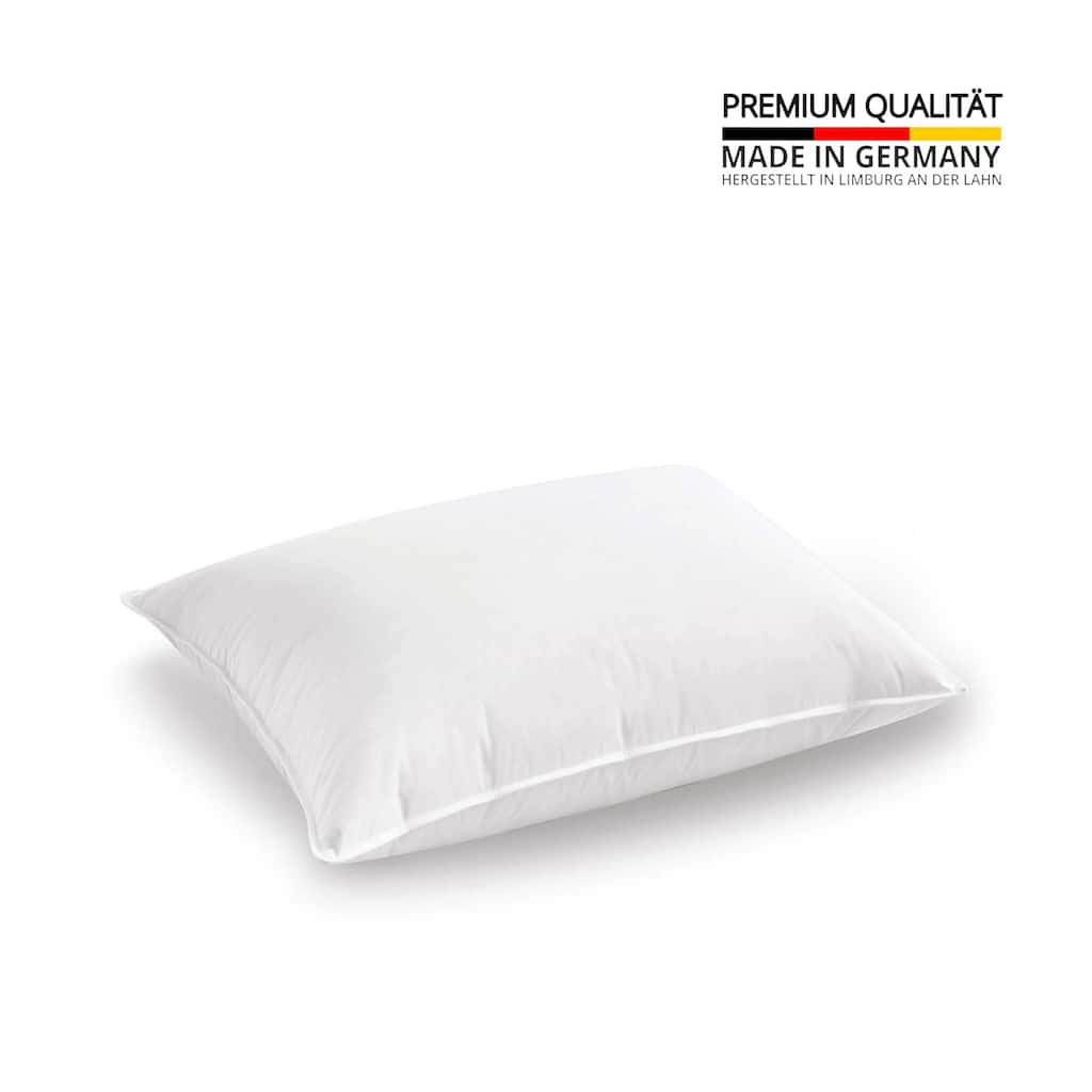 Luxurious 800 Fill Power 75% White Down Pillow Made in Germany (Single Pack)