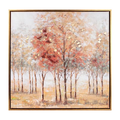 Framed Tree Landscape Wall Canvas 24"SQ