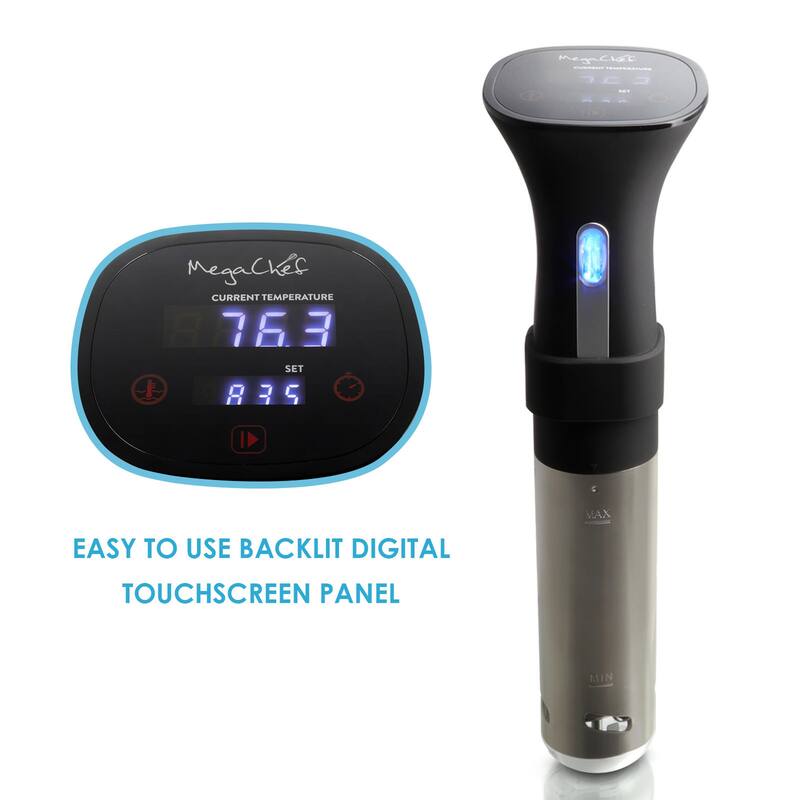 Precision Backlit Digital Display 800 Watt Pro Chef Fast Immersion Sous-Vide Cooker