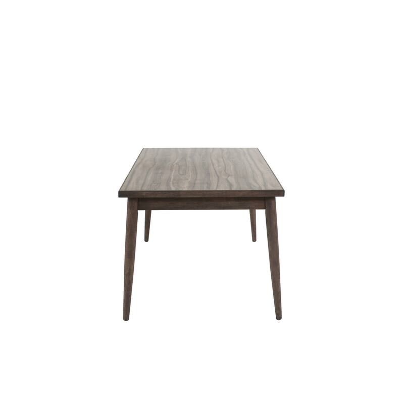 Contemporary Walnut Finish 1pc Dining Table Only Solid wood Rectangle Table Melamine MDF Dining Room Furniture