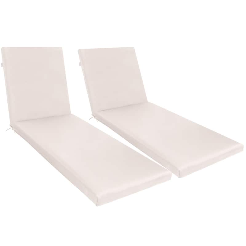 GDFStudio Maeve Outdoor Chaise Lounge Cushion with Removable Cover (Set of 2),ONLY CUSHIONS