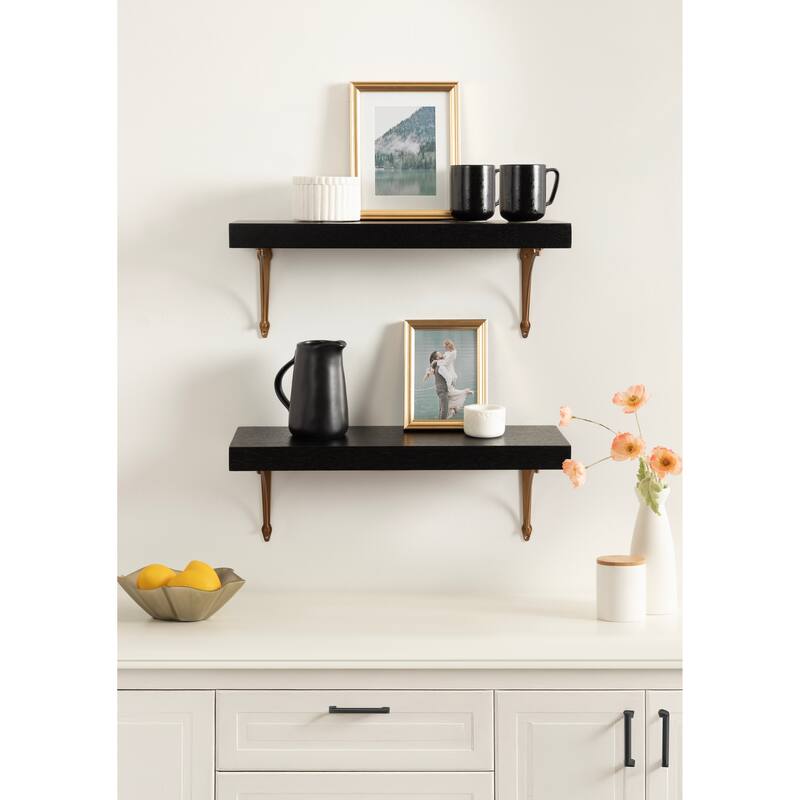 Kate and Laurel Hatley Floating Shelf Set