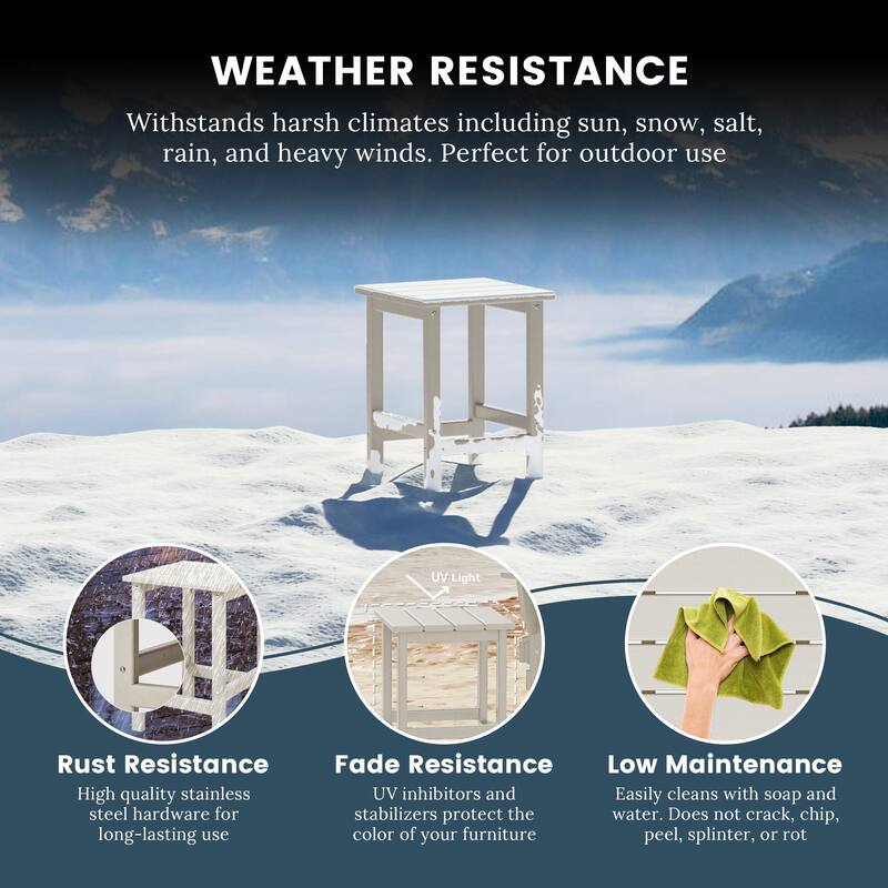 Laguna Hdpe All Weather Outdoor Patio Rocking Chairs With Side Table (3-Piece Set)