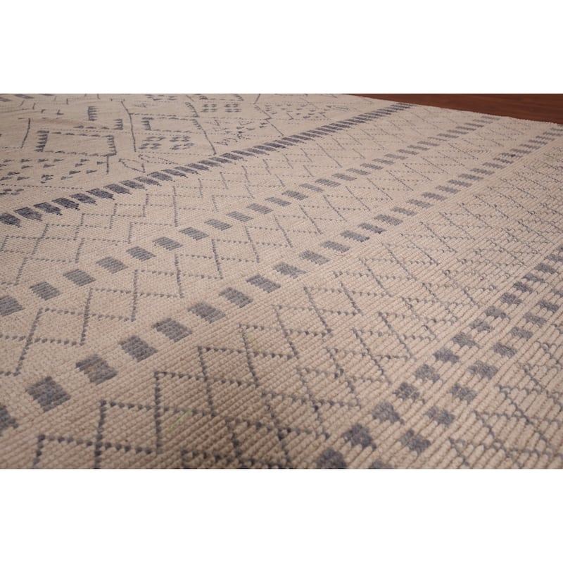 Trellis Moroccan Area Rug Handmade Wool Carpet - 8'11"x 12'6"