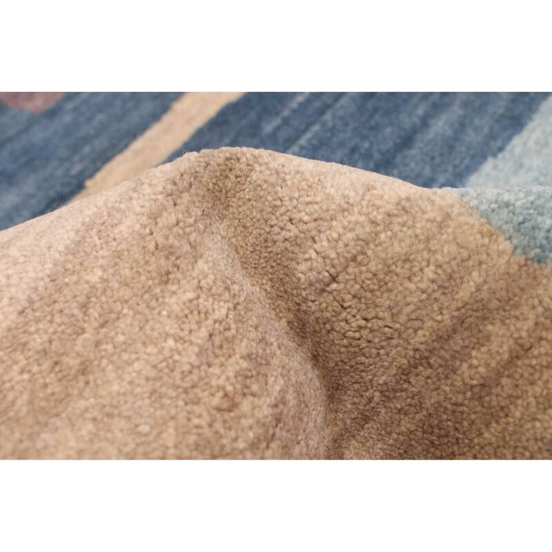 ECARPETGALLERY Hand-knotted Peshawar Ziegler Light Khaki Wool Rug - 5'0 x 6'9