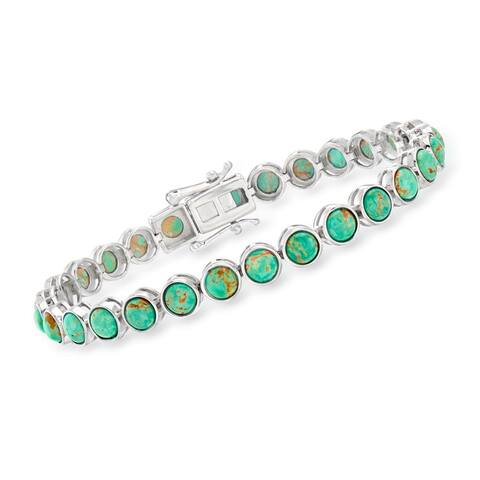 925 Sterling Silver Campitos Turquoise Tennis Bracelet