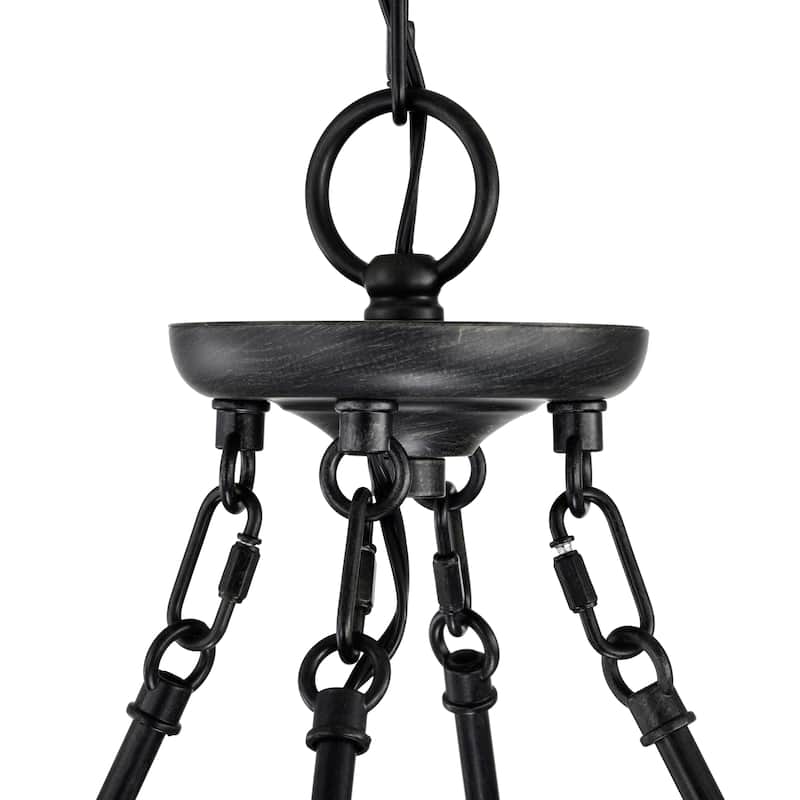 Eva 8-Light Metal Round Chandelier.