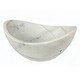preview thumbnail 4 of 3, Eden Bath Small Stone Canoe Sink - Honed Guanxi White Marble