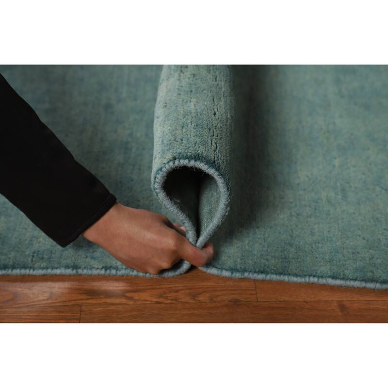 Modern Blue Gabbeh Oriental Rug Handmade Wool Carpet - 3'3" x 4'10"