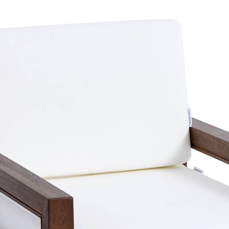 Patio Teak Wood Outdoor Arm Chair with Cushion