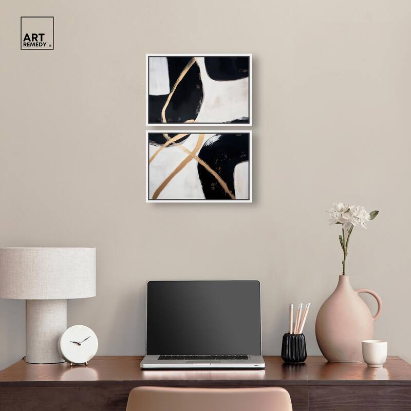 Rhythm of Contrast Canvas Set of 2 by Art Remedy