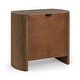 preview thumbnail 6 of 8, Classic Home Kyrie 2-Drawer Oak Veneer Nightstand