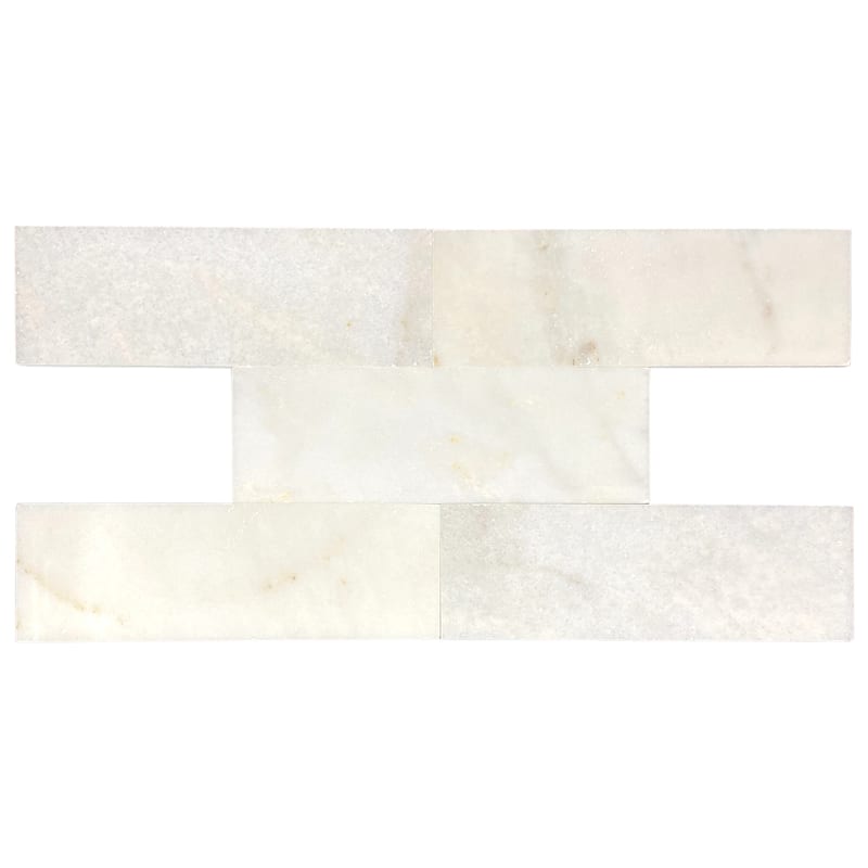 Pale Gray Marble 3" x 9" Polished Tile - 1 Box (4.50 sqft) - White