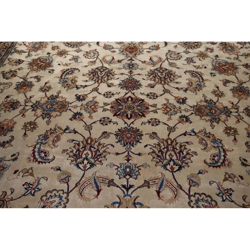 Vegetable Dye Kashmar Large Vintage Persian Rug Handmade Wool Carpet - 11'3" x 16'3"
