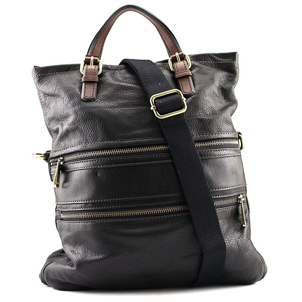fossil black tote