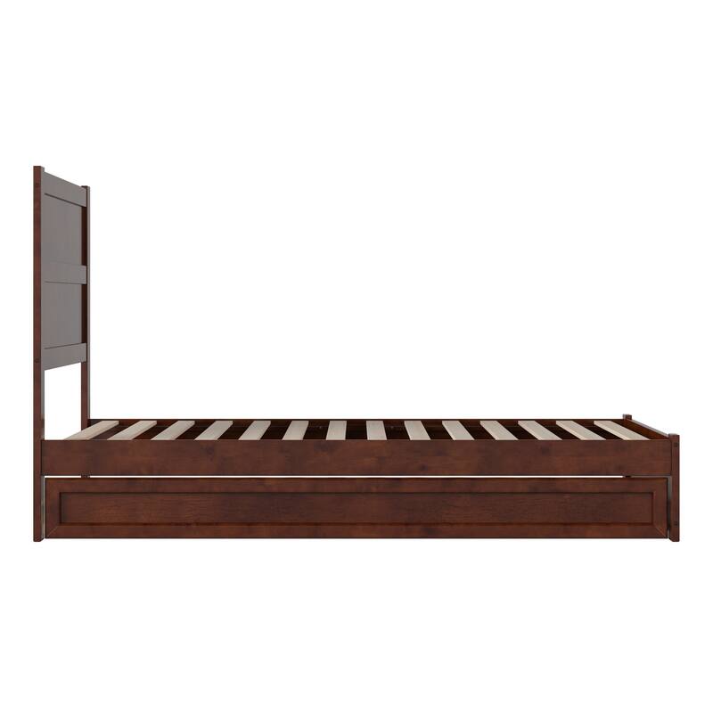 Aveline Wood Platform Bed with Matching Footboard & Trundle