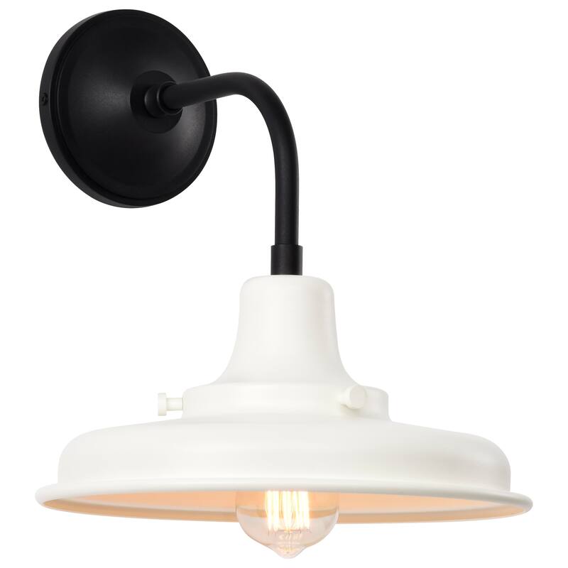 Morris Medium Outdoor Lantern Black Finish White Shade